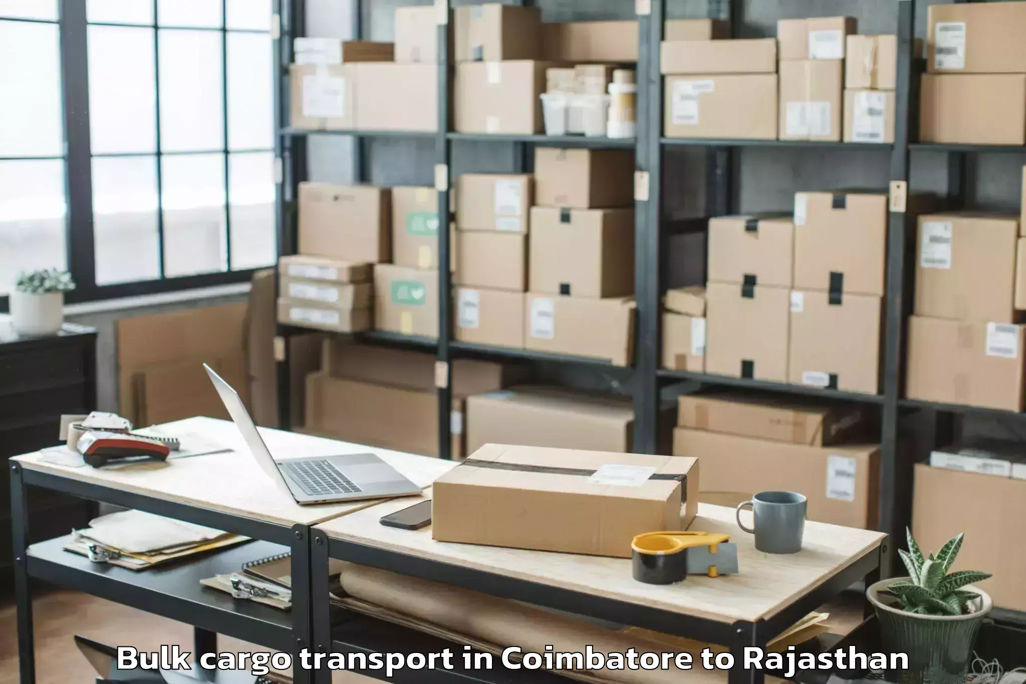 Book Coimbatore to Jhadol Bulk Cargo Transport Online